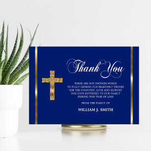 Sympathy Religiösa Guld Blue TACK Kort