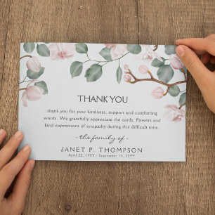 Sympathy Rosa Orchids & Greenery Bereavement Tack Kort