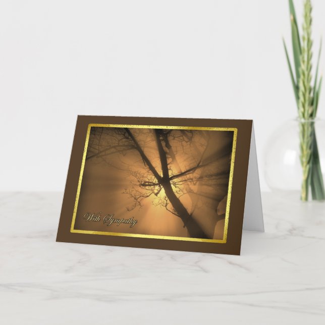 Sympathy Sol Rays in Misty Forest Card Kort (Framsida)
