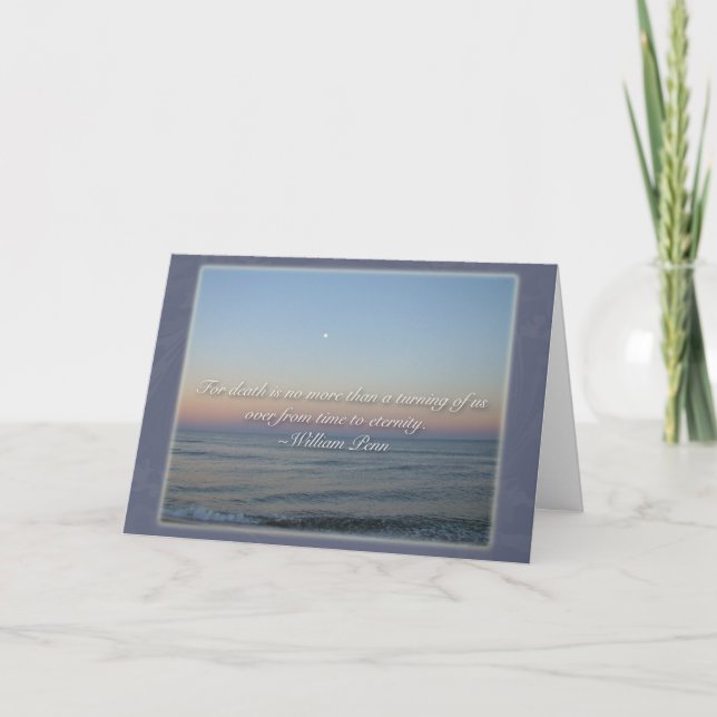 Sympathy Sunset William Penn Quote Kort (Framsida)