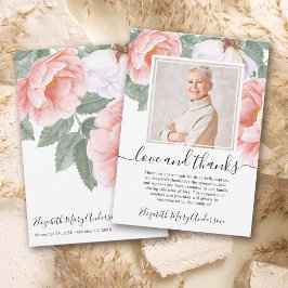 Sympathy Tack Bereavement Blommigt Photo