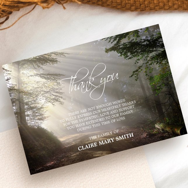 Sympathy TACK Memorial Forest Sol PHOTO Kort (Skapare uppladdad)