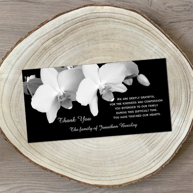 Sympathy Tack Memorial Photo Card - Orchids Kort (Skapare uppladdad)