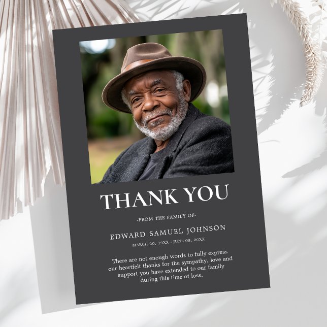 Sympathy Tack Photo Card (Sympathy Thank You Card)