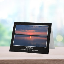 Sympathy Tackkort Card - gyllene sunset