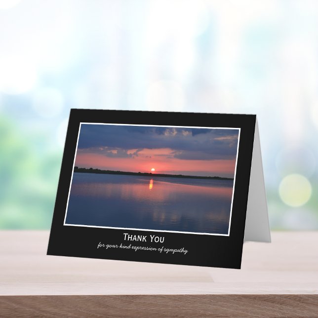 Sympathy Tackkort Card - gyllene sunset (Skapare uppladdad)