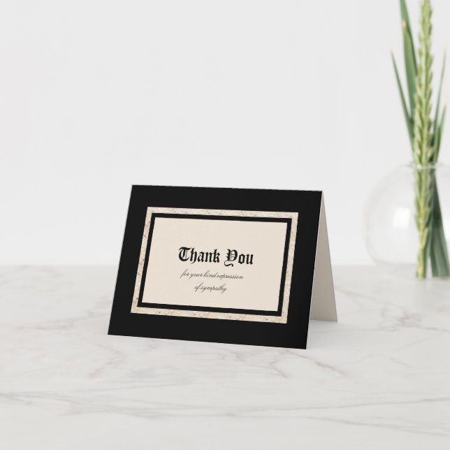 Sympathy Tackkort Card - klassisk design (Framsida)