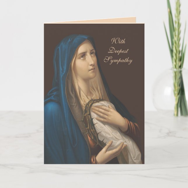 Sympathy Virgin Mary Catholique Mass Offcard Kort (Framsida)