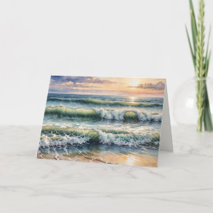 Sympathy Watercolor Sjölandskap Sunrise Kort