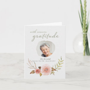 Sympathy Watercolor Tack-kort med Photo Tack Kort
