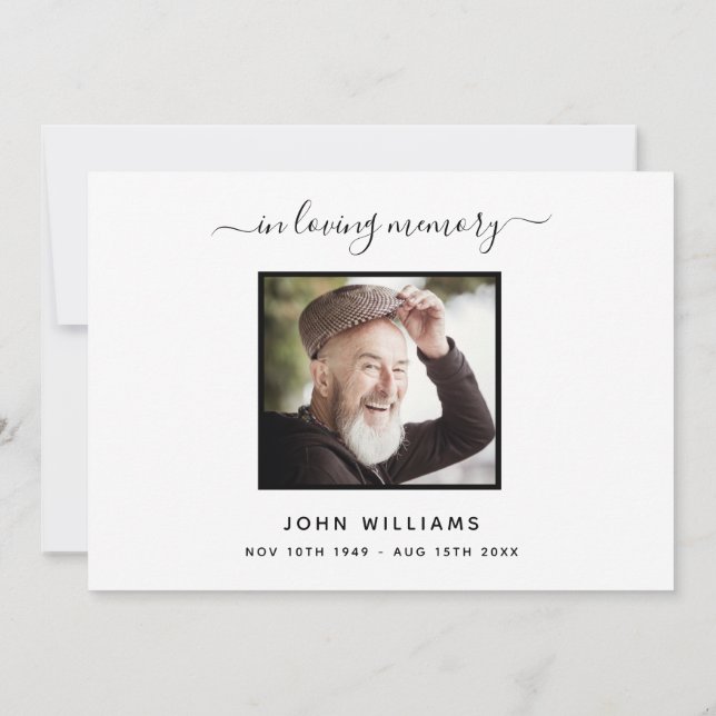 Sympathy white guld tack för fotot kort (Baksida)