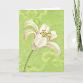 Sympathy White Lily Religiösa Comfort Peace Card Kort