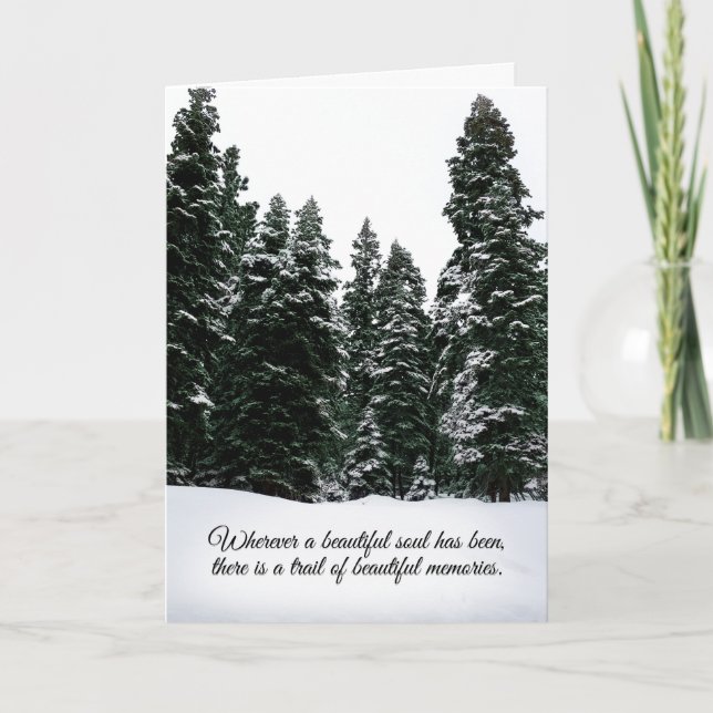 Sympathy Winter Scene Tender Greeting Card Tack Kort (Framsida)