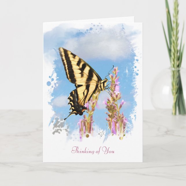 Sympati Andlig med Swallowtail Butterfly Arti Kort (Framsida)