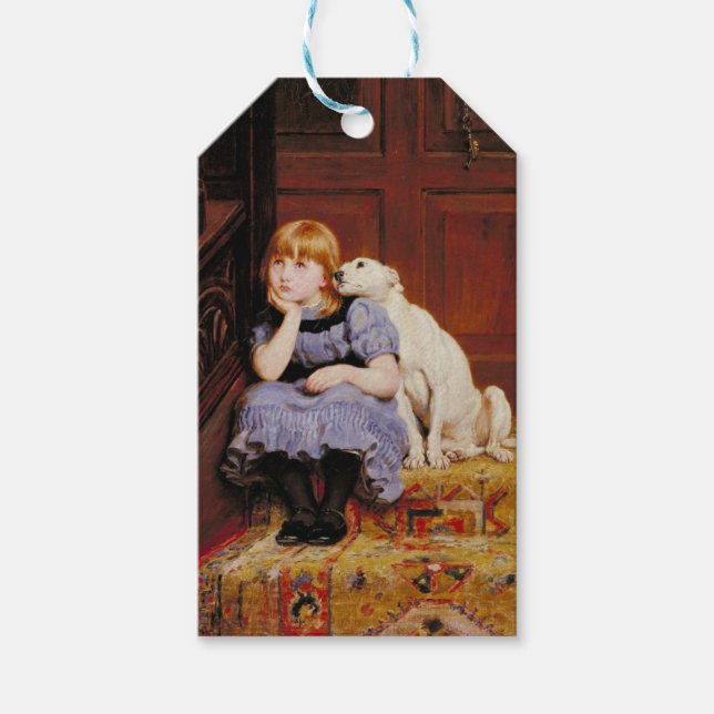 Sympati (av Briton Riviere) Presentetikett (Framsidan)