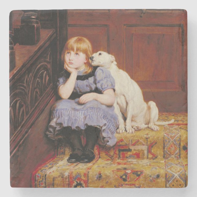 Sympati (av Briton Riviere) Stenunderlägg (Framsidan)
