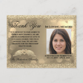 Sympati Begravning Foto TACK MED HJÄRTA Vykort