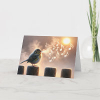 Sympati Bird sjunger på gammalt staket