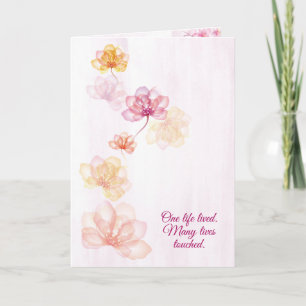 Sympati Blommigt Design vid Rosa Kort