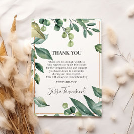 Sympati Botaniskt vattenfärgsfoto Tack Kort