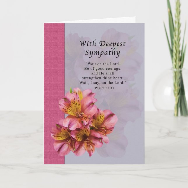Sympati, död, Alstroemeria Flowers, kort (Framsida)