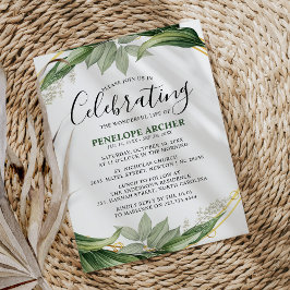 Sympati Elegant Botaniskt minnesmärke för flytande Inbjudningar