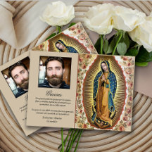 Sympati Elegant Guadalupe Funeral Tack Cards