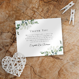 Sympati Eucalyptus Funeral Tack you Card Flygblad