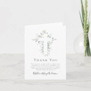 Sympati Eucalyptus Funeral Tackkort Anteckningskort