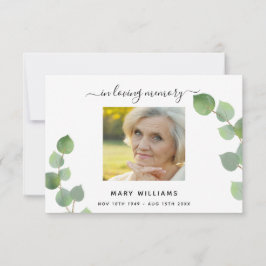 Sympati Eucalyptus grönenery white-foto Tack Kort