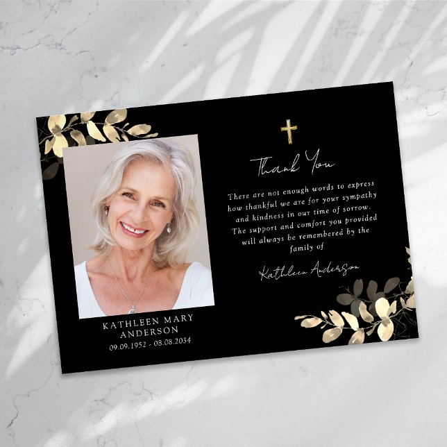 Sympati Eucalyptus Kor Photo Funeral Tack Kort (Skapare uppladdad)