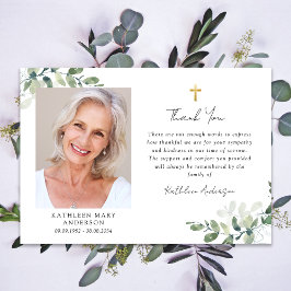 Sympati Eucalyptus Kor Photo Funeral Tack Kort