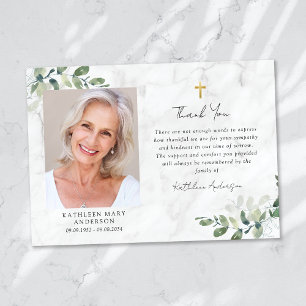 Sympati Eucalyptus Kor Photo Funeral Tack Kort