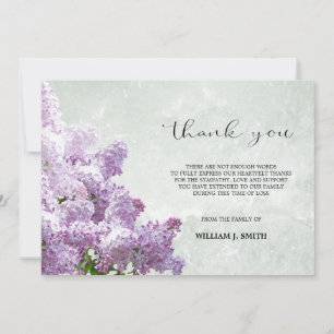 Sympati Flower Lilacs TACK Grått FOTO Kort