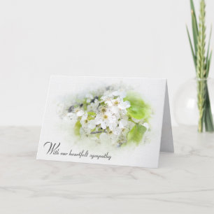 Sympati för äppelBlommar Tack Kort