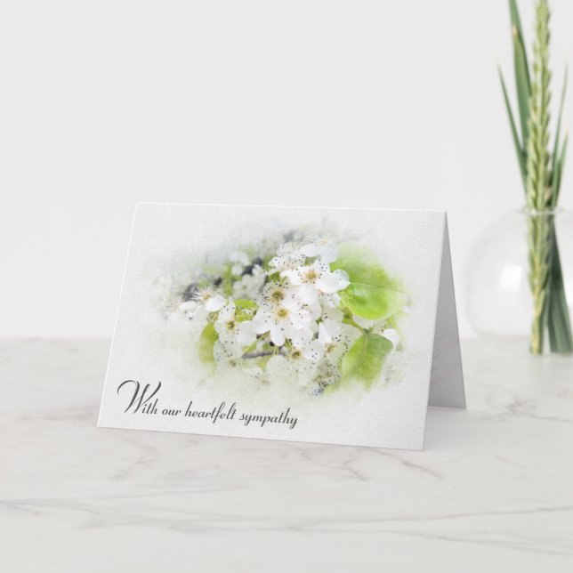 Sympati för äppelBlommar Tack Kort (Framsida)