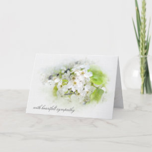 Sympati för äppelBlommar Tack Kort