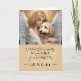 Sympati för Borttappad Golden Doodle Angel Art Inbjudan