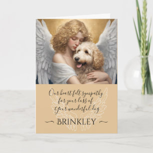Sympati för Borttappad Golden Doodle Angel Art Inbjudan