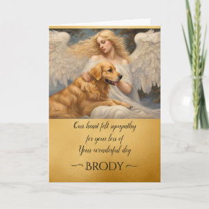 Sympati för Borttappad Golden Retriever Angel Art- Inbjudan