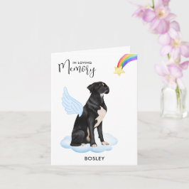 Sympati för Boxer Hund Angel Memorial Pet Loss Kort