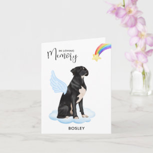 Sympati för Boxer Hund Angel Memorial Pet Loss Kort