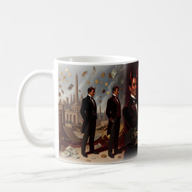 Sympati för djävulens smoking mörk charm-mugg kaffemugg (Vänster)