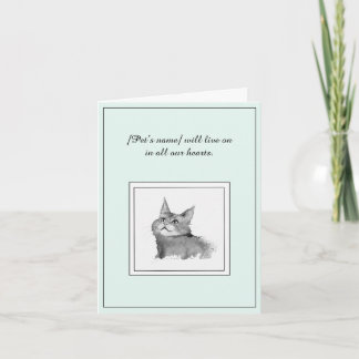 Sympati för ett maine Coon Cat Card Kort