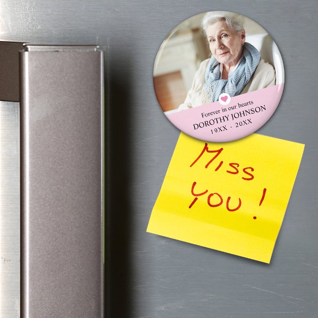 Sympati för evigt i vårt Hearts Foto Magnet (Sympathy Forever in our Hearts Photo Magnet)