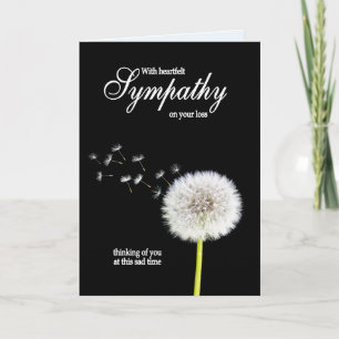 Sympati för förlust av Dandelion-klocka Kort