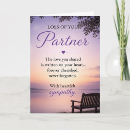 Sympati för förlust av en partner kort