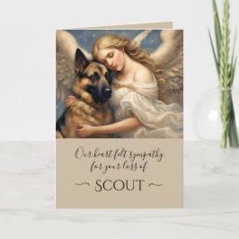 Sympati för förlust av German shepard Angel Kort