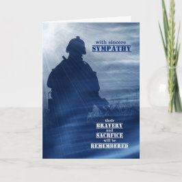 Sympati för förlust av soldat blå skuggor kort