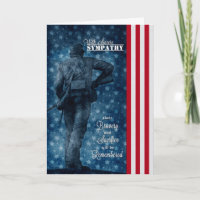 Sympati för förlust av soldat Stars och stripes
